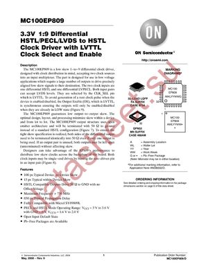 MC100EP809FA datasheet  